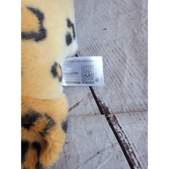 Fiesta Lying Leopard Plush 13" Stuffed Animal Jungle Cheetah Realistic - Picture 7 of 10